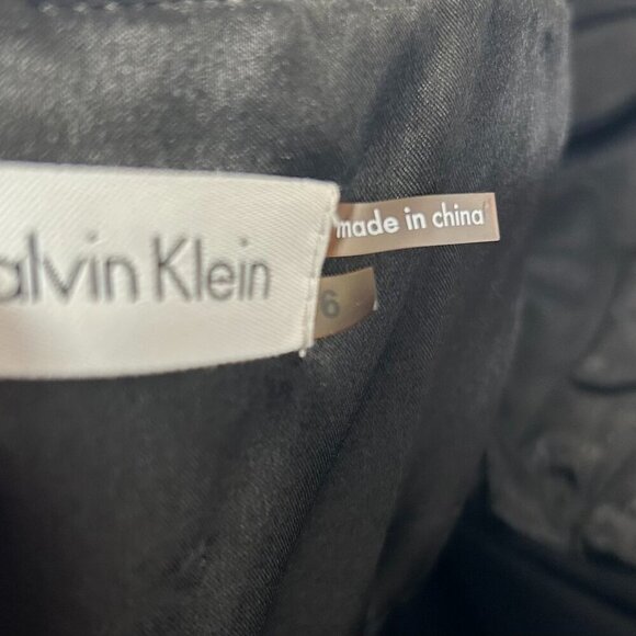 Calvin Klein Vintage 90's Y2K black one shoulder ruched babydoll mini dress Sz:6 - Picture 14 of 15